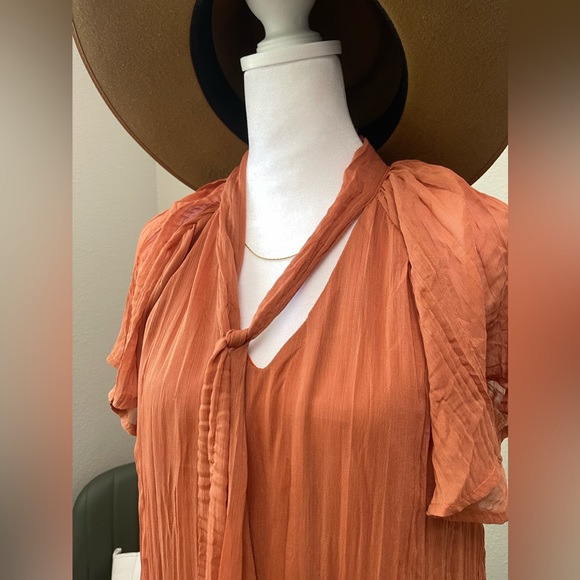 NWT - Listicle Petite Friendly Camel Boho Cottagecore Fall MIDI Dress - Picture 8 of 14